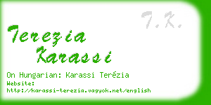terezia karassi business card
